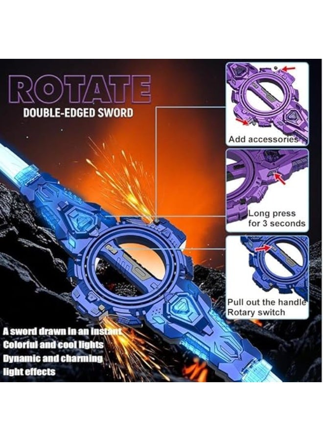 Dual Blades Lightsaber Toy, Fire Whirl Double-Edged Sword with Colorful Flashing Mode - Image 5