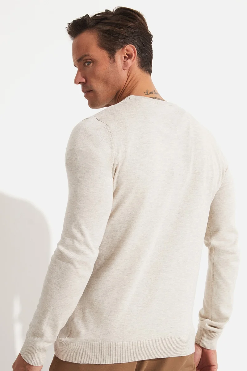 JUNE Men's Regular Fit Crew Neck Knitwear Sweater