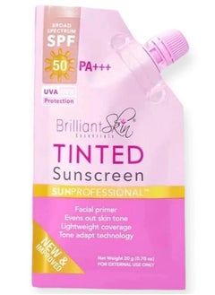Brilliant Skin Tinted Sunscreen SPF 50 with Facial Primer and Tone Adapt Technology, UVA/UVB Protection, Natural-Looking Tint with Broad-Spectrum Coverage, Hydrates Skin, Lightweight Formula, 20g.  - Image 1