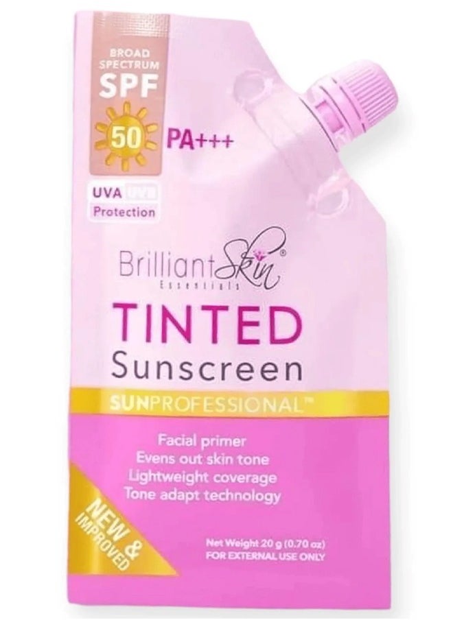 Brilliant Skin - Tinted Sunscreen SPF 50 with Facial Primer and Tone Adapt Technology, UVA/UVB Protection, Natural-Looking Tint with Broad-Spectrum Coverage, Hydrates Skin, Lightweight Formula, 20g. - Image 1