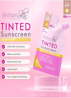 Brilliant Skin Tinted Sunscreen SPF 50 with Facial Primer and Tone Adapt Technology, UVA/UVB Protection, Natural-Looking Tint with Broad-Spectrum Coverage, Hydrates Skin, Lightweight Formula, 20g.  - Image 2