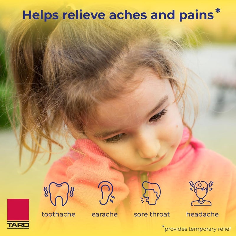 Taro Childrens Ibuprofen Oral Suspension 100 mg per 5 mL 4 Fl Oz Pain Reliever and Fever Reducer for Ages 211 Years DyeFree Berry Flavor - Image 4