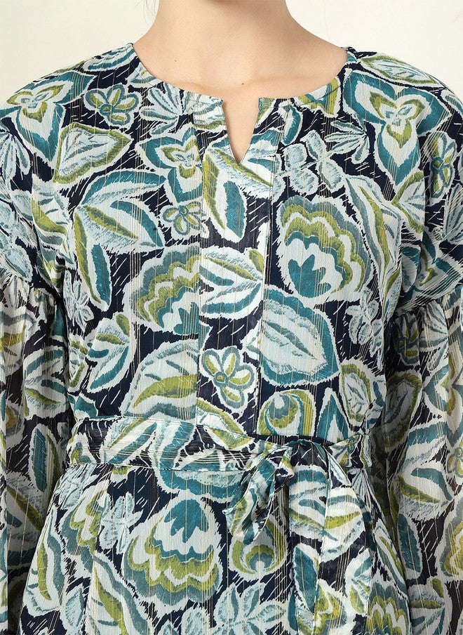 PlusS Floral Printed Maxi Dress for Women - Image 2