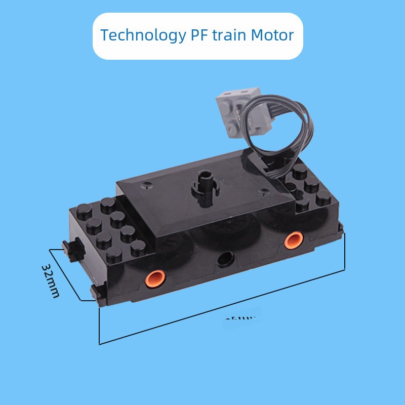 Cross-border MOC modification kit city series electric remote control freight train train assembly building blocks(Train motor wheel) - Image 5