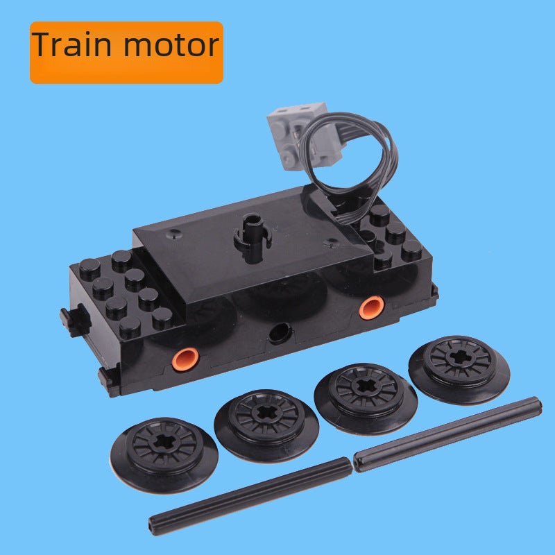 Cross-border MOC modification kit city series electric remote control freight train train assembly building blocks(Train motor wheel) - Image 4