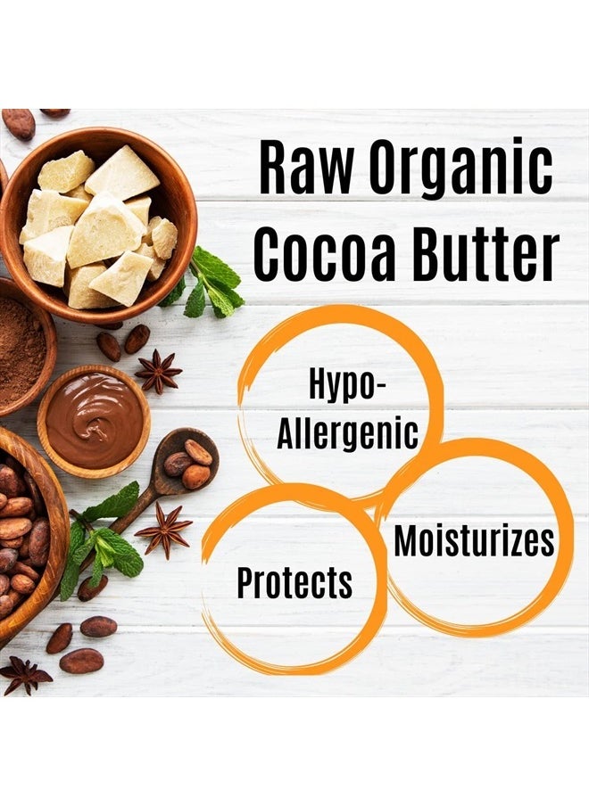 ibodycare Organic Raw Cocoa Butter Shea Butter Body Balm with Coconut Oil, 8 oz Unrefined Natural Body Butter Blend with Shea Butter Moisture for Women, Baby, Children, Men, All Body  - Image 5