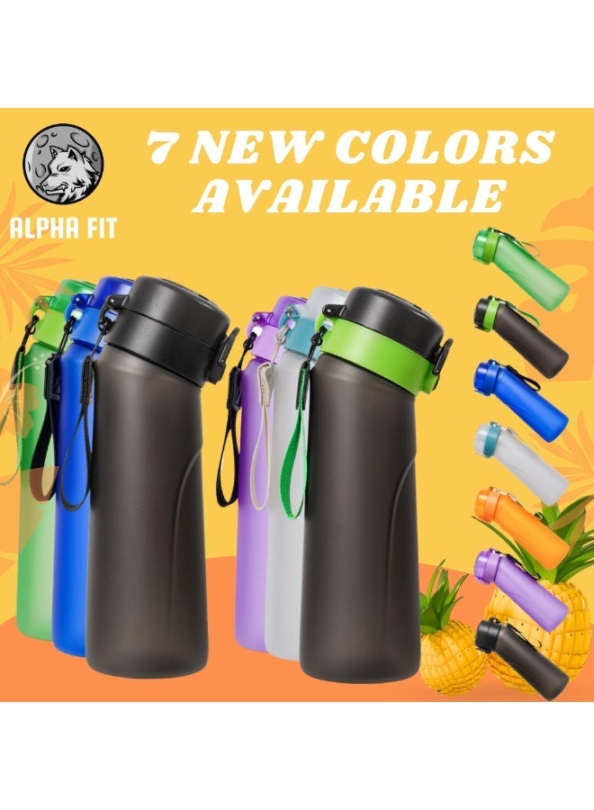ألفا فت زجاجة مياه Alpha Fit PRO متوافقة مع Air Up سعة 750 مل بلمسة مطفية فاخرة مع 3 كبسولات نكهة – يونيكورن بنفسجي - Image 3