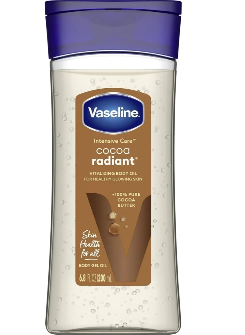 Vaseline Intensive Care Body Gel Oil, Cocoa Radiant, 6.8 oz - Image 1