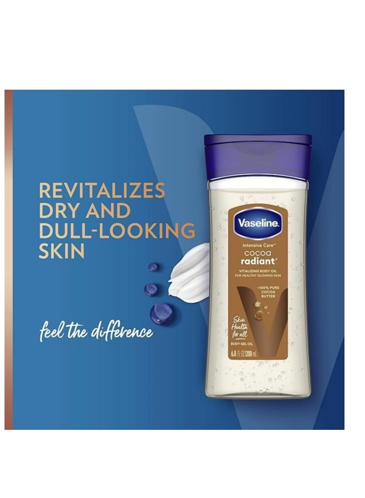 Vaseline Intensive Care Body Gel Oil, Cocoa Radiant, 6.8 oz - Image 2