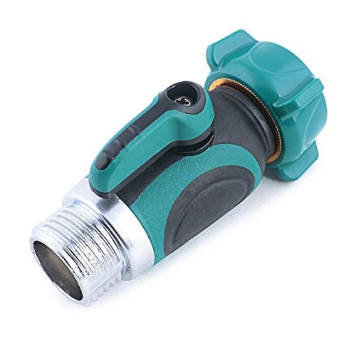 Wocst Garden Hose Splitter Water-pipe metal valves,Arthritis Friendly Fitting Shut Off Ball Valve Connector - Image 2