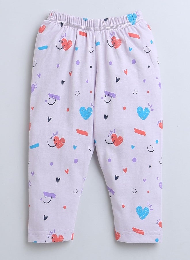 BUMZEE Lavender Baby Girls Full Sleeves Jabla & Pyjama Set Age - 0-3 Months (Peb9117B-lvd) - Image 4