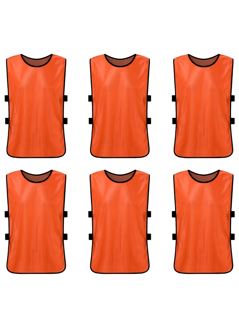 6-Piece Cricket Soccer Pinnies Quick Drying Football Team Training Bibs Sports Vests - Image 1