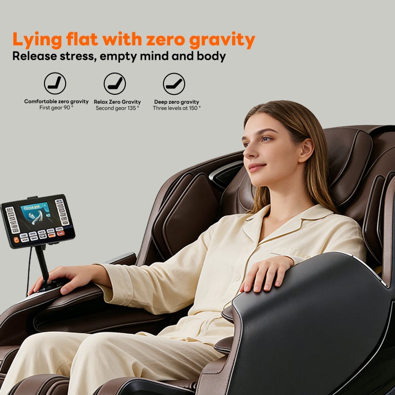ETG Premium SL Track Massage Chair with 3D Human-Like Massage, Zero Gravity Recline, AI Voice Control, Bluetooth HiFi Speakers, Full Body Airbags, Foot Roller & Heat Therapy – Smart Body Scan, Extendable Footrest - Image 4