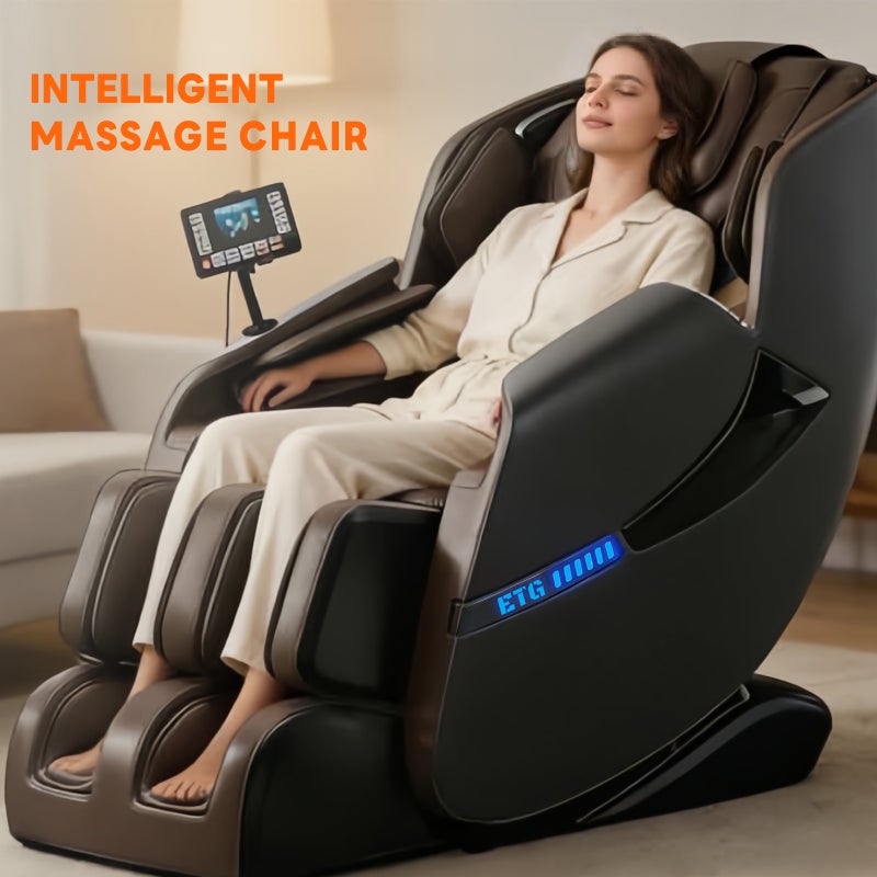 ETG Premium SL Track Massage Chair with 3D Human-Like Massage, Zero Gravity Recline, AI Voice Control, Bluetooth HiFi Speakers, Full Body Airbags, Foot Roller & Heat Therapy – Smart Body Scan, Extendable Footrest - Image 2