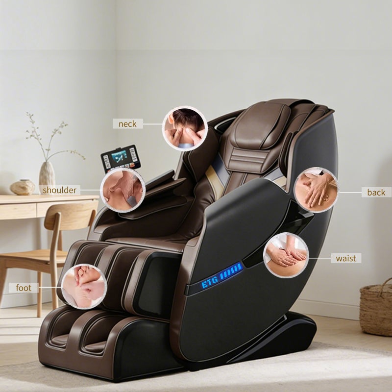 ETG Premium SL Track Massage Chair with 3D Human-Like Massage, Zero Gravity Recline, AI Voice Control, Bluetooth HiFi Speakers, Full Body Airbags, Foot Roller & Heat Therapy – Smart Body Scan, Extendable Footrest - Image 3