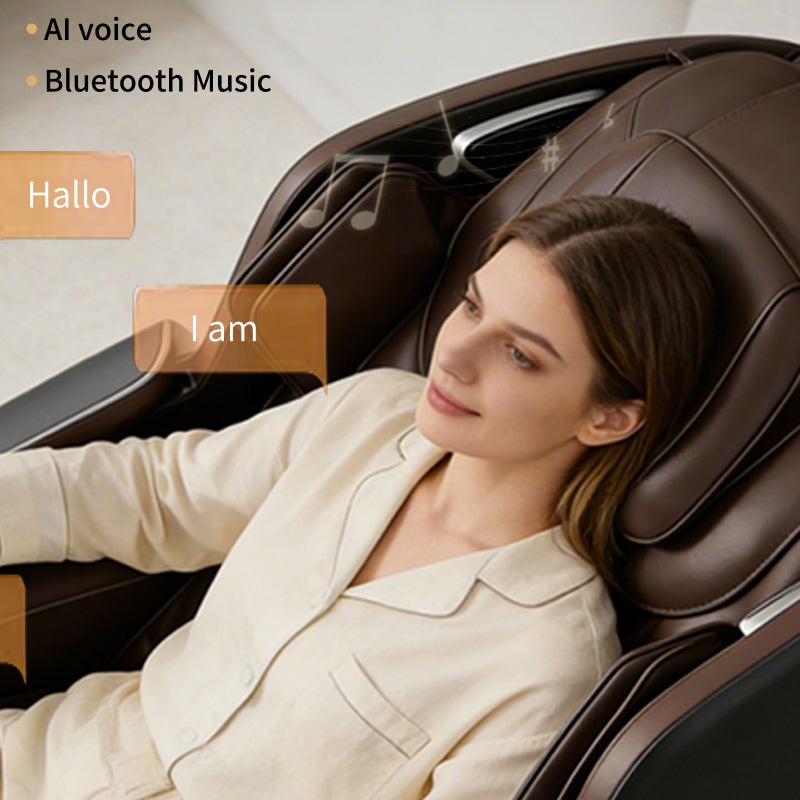 ETG Premium SL Track Massage Chair with 3D Human-Like Massage, Zero Gravity Recline, AI Voice Control, Bluetooth HiFi Speakers, Full Body Airbags, Foot Roller & Heat Therapy – Smart Body Scan, Extendable Footrest - Image 5