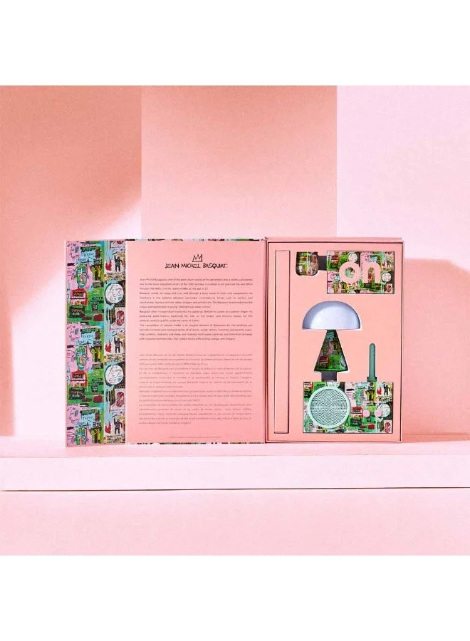 LEXON Gift Set X Jean-Michel Basquiat In Italian (Mino+ Speaker, Mina M LED Lamp, Flip+ Alarm Clock, & Tykho 3 Fm Radio & Speaker)