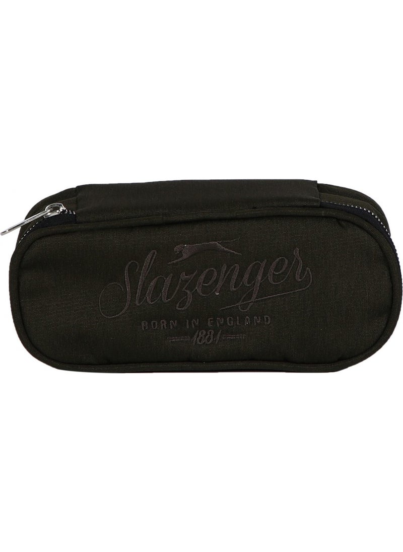 Slazenger - Embroidery Printed Two-Compartment Pen Holder - Dark Green - Image 1