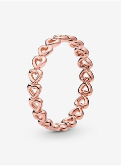 PANDORA 14k Rose gold-plated heart ring, Size 60  - Image 1