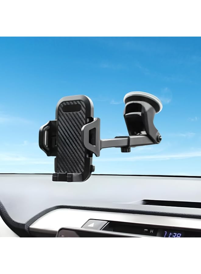 S-TOP 2-in-1 Universal Flexible PC Car Dashboard Mount Phone Holder 360 Degrees Cradle Air Vent Holder for Mobile Phone Also for Desk - Image 1