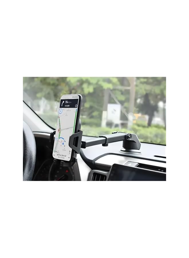 S-TOP 2-in-1 Universal Flexible PC Car Dashboard Mount Phone Holder 360 Degrees Cradle Air Vent Holder for Mobile Phone Also for Desk - Image 3