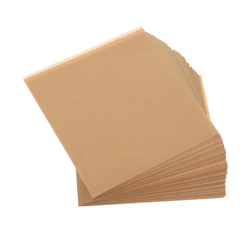Luxshiny Oil Absorbing Parchment Paper 15x15cm 500 Sheets Natural Kraft Paper Heat Resistant Nonstick Greaseproof Baking Liners For Kitchen Cooking And Fried Food Wrapping - Image 2