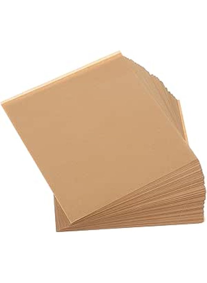 Luxshiny Oil Absorbing Parchment Paper 15x15cm 500 Sheets Natural Kraft Paper Heat Resistant Nonstick Greaseproof Baking Liners For Kitchen Cooking And Fried Food Wrapping - Image 1