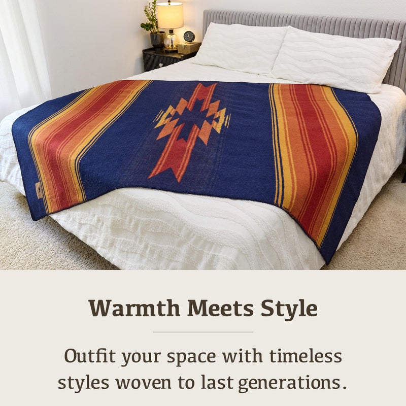 Chubbuck Authentic Chubbuck 100% Wool Blanket Camping (60" x 84") - Large Warm Blankets for Camping, Emergency, Outdoor Concerts and Home Use - Reversible, Fire Retardant Blanket, Soft Warm Blankets for Winter (Sunset) - Image 5