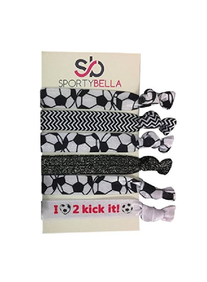 Infinity Collection Soccer Hair Accessories Soccer Hair Ties No Crease Soccer Hair Elastics Set - Image 2