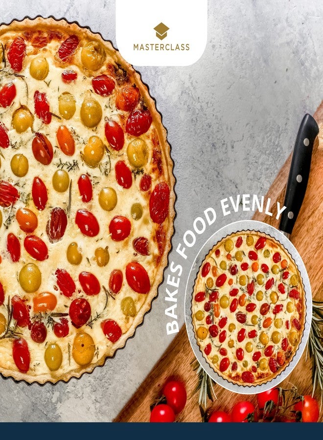 Master Class KitchenCraft MasterClass Non-Stick Fluted Flan Tin/Quiche Pan with Loose Base, 25 cm (10") - Image 4