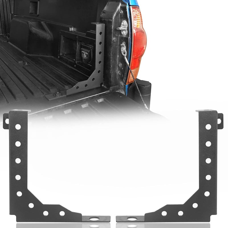 Hooke Road Tacoma Bed Channel Stiffener Support Brackets Compatible with Toyota Tacoma 0523 2nd  3rd Gen Pickup Truck  Pair