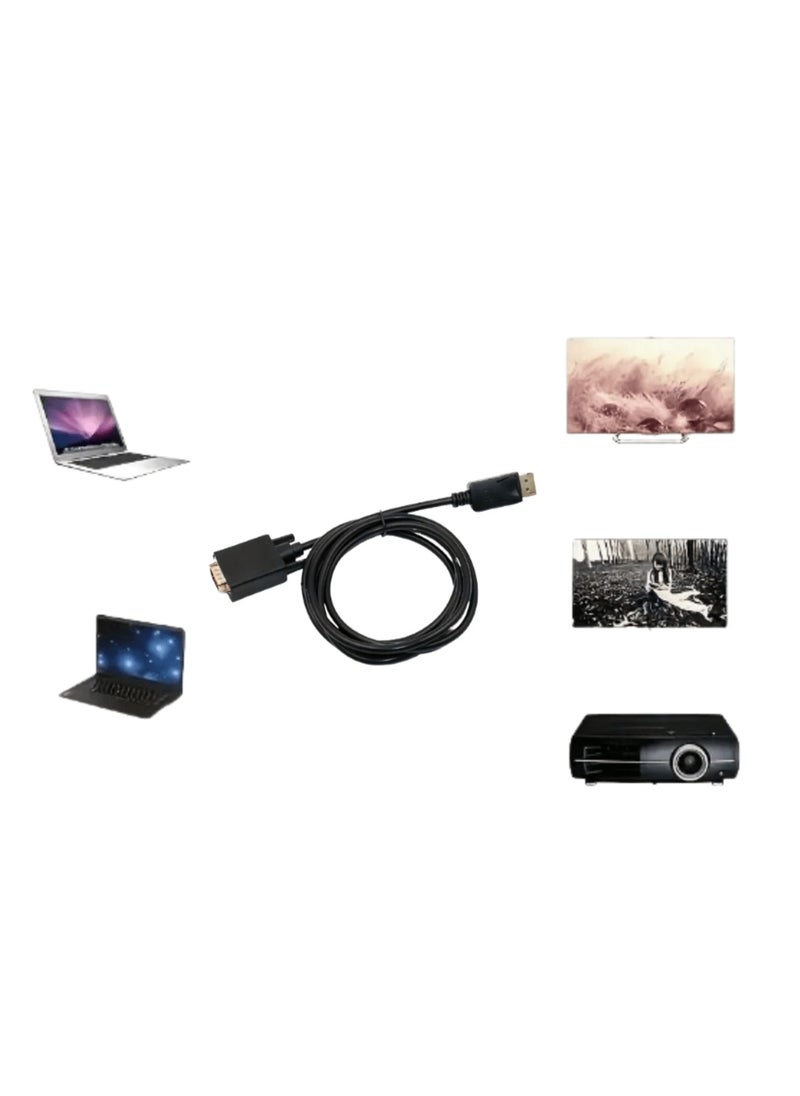 Generic VGA to Display Port DP  Cable Adapter, DP to VGA Connector, 1.8 M, Compatible with PC, Laptop Monitor, TV, Projector  - Image 5