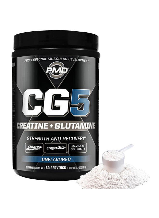 PMD Sports CG5 Premium Creatine & L Glutamine Powder, Power Recovery, Build Lean Muscle, Increase Workout Performance, Maximum Strength Pre Workout & Post Workout, Unflavored, 60 Servings  - Image 1