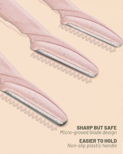MoHern Dermaplaning Tool for Face 30 Pcs Dermaplane Razor for Face Multipurpose Face Razors for Women and Men Pink - Image 5