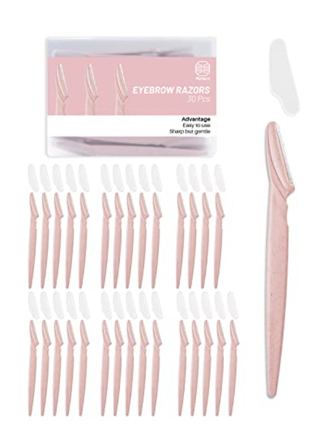 MoHern Dermaplaning Tool for Face 30 Pcs Dermaplane Razor for Face Multipurpose Face Razors for Women and Men Pink - Image 1