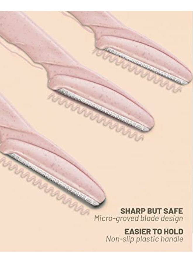 MoHern Dermaplaning Tool for Face 30 Pcs Dermaplane Razor for Face Multipurpose Face Razors for Women and Men Pink - Image 4