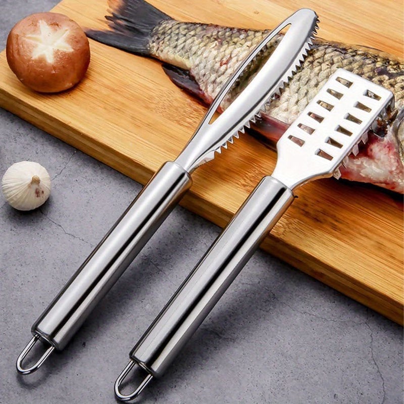 3Pcs Fish Scale Remover Stainless Steel Brush Multifunctional Tool Efficient Removal - Image 4