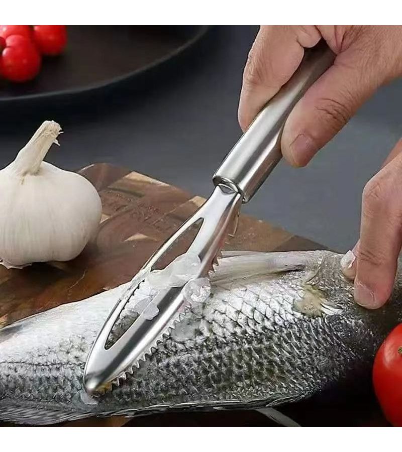 3Pcs Fish Scale Remover Stainless Steel Brush Multifunctional Tool Efficient Removal - Image 1