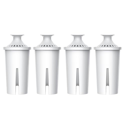 AquaCrest AQUA CREST Replacement for Brita® Water Filter, Pitchers and Dispensers, Classic OB03, Mavea® 107007, and More, NSF Certified Pitcher Water Filter, 4 Count - Image 1