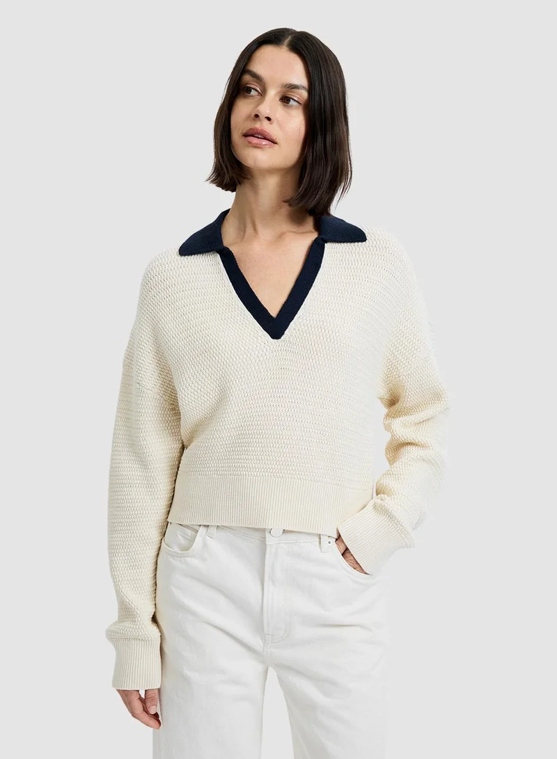 French Connection Mozart Contrast Texture Knit