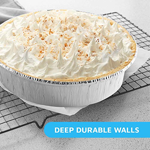 MontoPack 7” Round 40 Pack Aluminum Foil Pans with Clear Lids | Disposable Containers with Straight Walls for Storing, Baking, Meal Prep & Reheating | Freezer & Oven Safe, Recyclable - Image 5