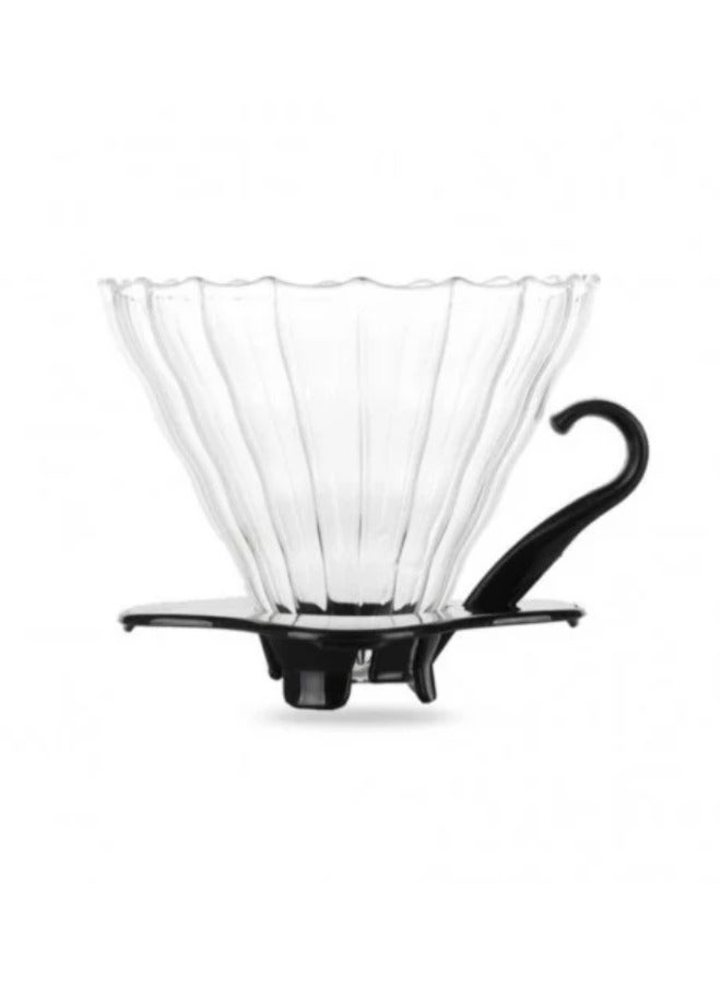 RANK Drip Funnel V60 Clear 02 ,And 100 Piece Coffee Paper Filter V60 Size 02 White - Image 2
