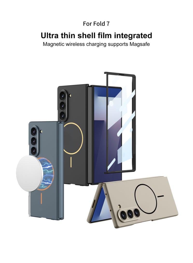 GKK Stylish Slim Protective Case Compatible with Samsung Galaxy Z Fold 7 5G (2025) , Polycarbonate with Screen Protector and [Compatible with MagSafe], Full-Cover Hard Shell - Image 2