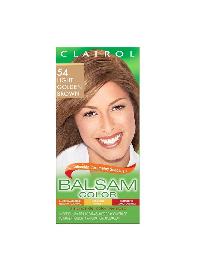 CLAIROL PROFESSIONAL Clairol Balsam Permanent Hair Dye 54 Light Golden Brown Hair Color Pack Of 1 - Image 1