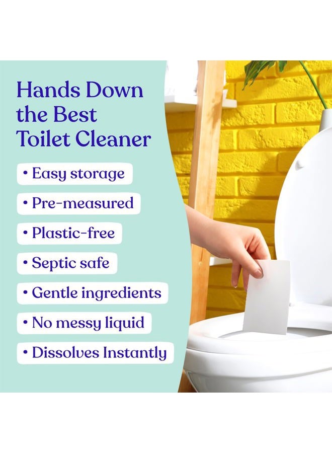 Lazy Coconuts Toilet Bowl Cleaner Strips - 60 Cleans, Plastic-free, With Lemon Essential Oil - Image 2