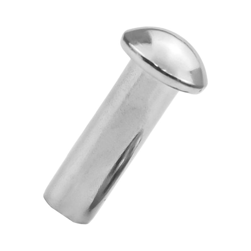 50PCS Stainless Steel Round Head Rivets,M3x 45mm Length Solid Brazier Head Rivets Marine Fasteners for Metal Wood and Plastic - Image 1