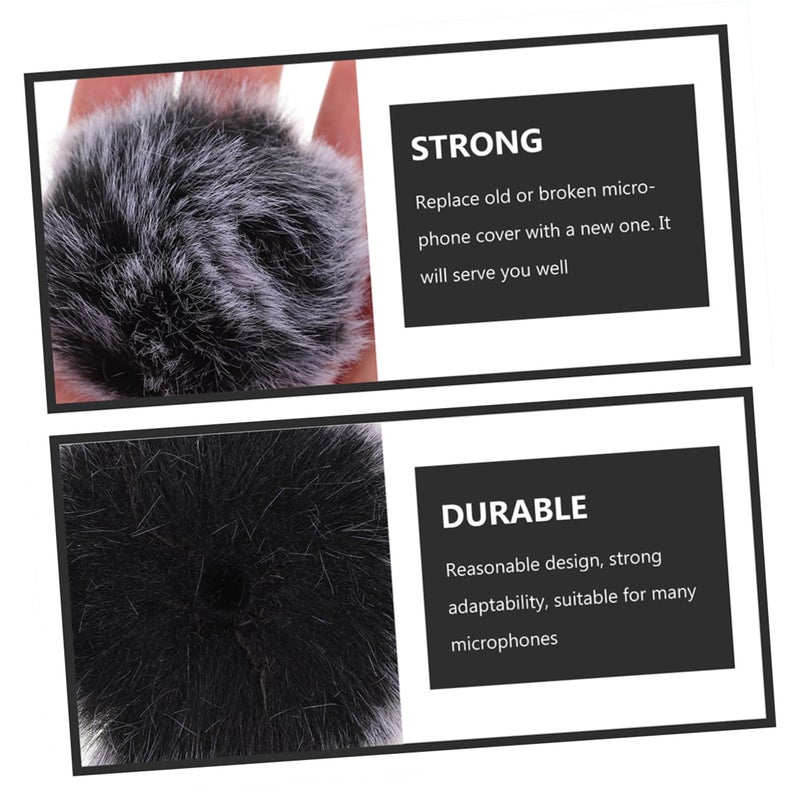4Pcs Artificial Fur Mic Cover Windproof Microphone Protector For Noise Reduction Easy To Install - Image 3