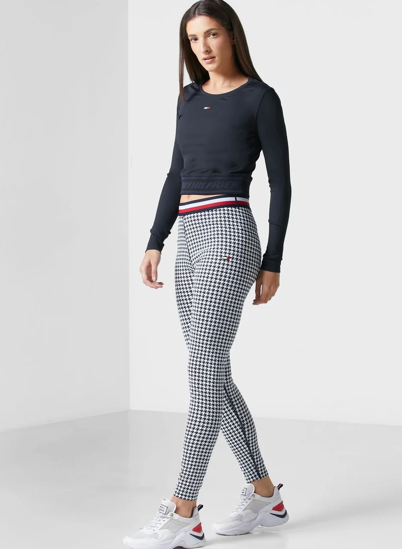 TOMMY HILFIGER Ribbed Cropped Slim T-Shirt