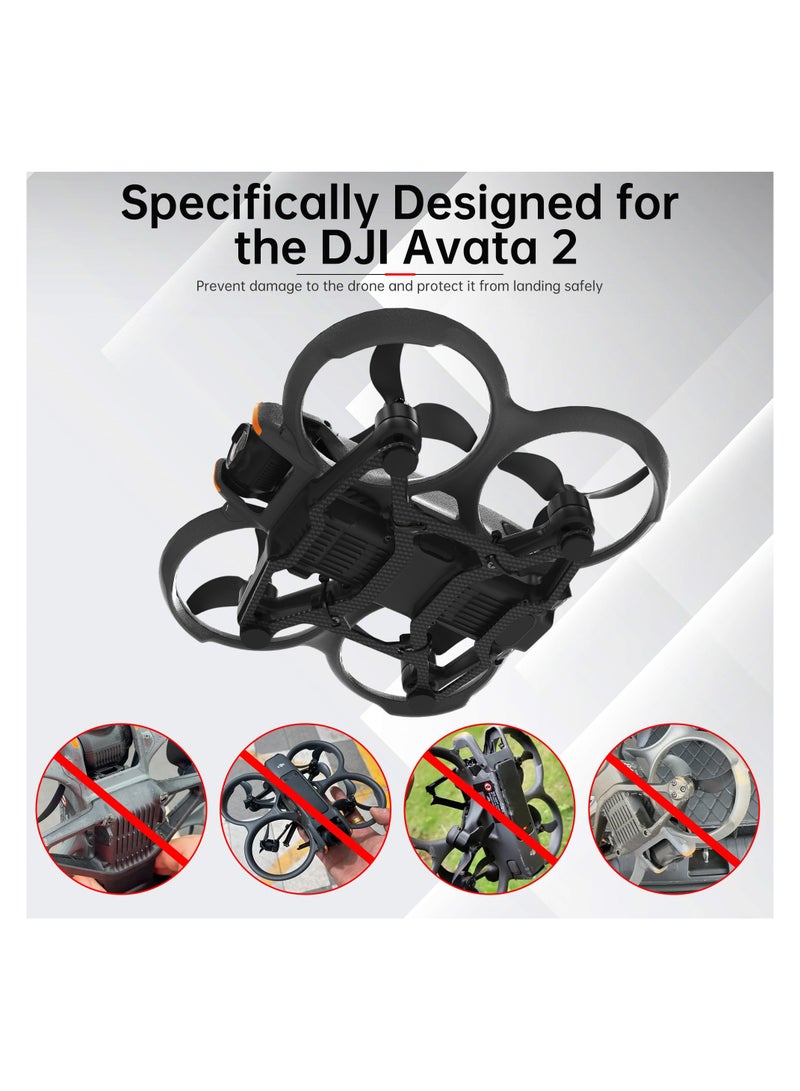 SYOSI Landing Gear for DJI Avata 2 Accessories, Skintight Carbon Fiber Protect Bar for Avata 2, Safe Landing Without Damaging the Bottom of the Drone, Drone Accessories, Drone Landing Legs Kit - Image 4
