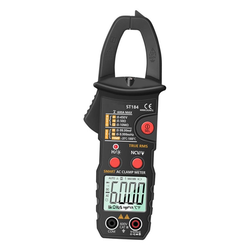 Smart Digital Clamp Multimeter with Ac/dc Voltage Measurement and Electrical Ammeter Function – Portable Clamp Tester for Industrial and Home Use - Image 1